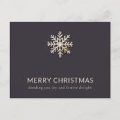 Elégante carte postale de Noël Snowflake (Devant)