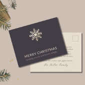 Elégante carte postale de Noël Snowflake