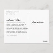 Elégante carte postale Faire-part de naissance pho (Dos)