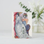 Elégante carte postale Mariage de mariée victorien (Debout devant)