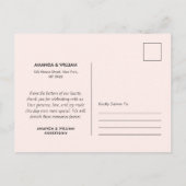 Elégante carte postale Mariage Floral (Dos)