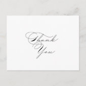 Elégante carte postale Merci de calligraphie (Devant)