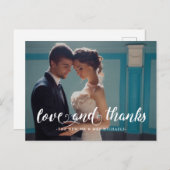 Elégante carte postale Merci de mariage (Devant / Derrière)