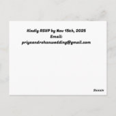 Elégante carte postale Pastel Floral Faire-part de (Dos)