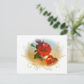 Elégante carte postale Rose (Debout devant)