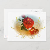 Elégante carte postale Rose (Devant / Derrière)