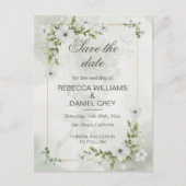 Élégante carte postale "Save the Date" de mariage  (Devant)