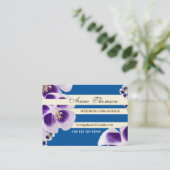 Elégante carte professionnelle Floral (Debout devant)