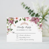 Elégante carte Quinceañera RSVP (Debout devant)