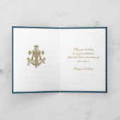 Elégante carte religieuse Vierge Marie Fatima (Intérieur)