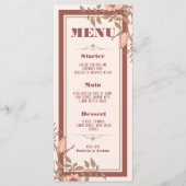 Elégante carte Retro Blush Floral Mariage (Devant)