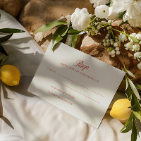 Elégante carte Retro Classic Rouge & Ivory RSVP