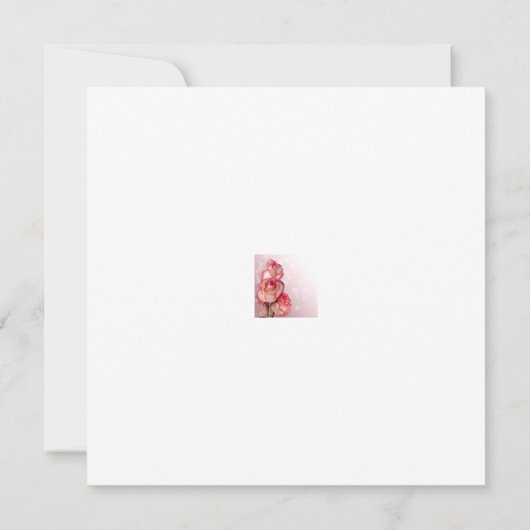 Elégante carte Rose à deux tons (Dos)