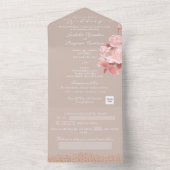 Élégante carte Rose chic (À l'intérieur)