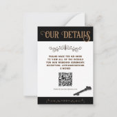 Elégante carte RSVP Black Steampunk (Devant)