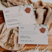 Elégante carte RSVP Boho Floral