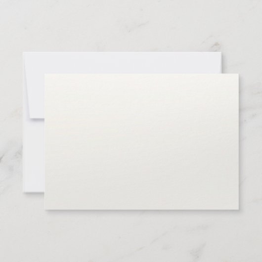 Elégante carte RSVP Coeur crème blanche (Dos)