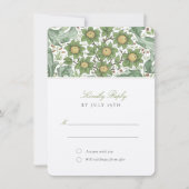 Elégante carte RSVP de mariage botanique (Devant)