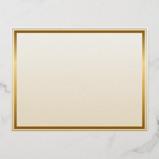 Elégante carte RSVP de mariage classique en or (Verso)