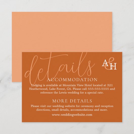 Elégante carte RSVP de mariage de calligraphie ora (Devant / Derrière)