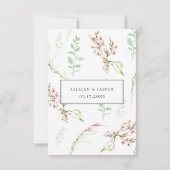 Élégante carte RSVP de mariage de couronne Fleur s (Dos)