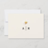 Elégante carte RSVP de mariage de marguerite (Dos)