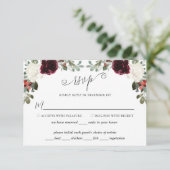 Elégante carte RSVP de mariage de Noël (Debout devant)
