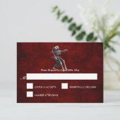 Elégante carte RSVP de mariage d'Halloween (Debout devant)