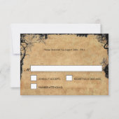Elégante carte RSVP de mariage d'Halloween (Devant)