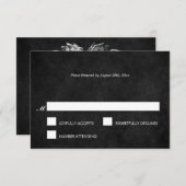 Elégante carte RSVP de mariage d'Halloween (Devant / Derrière)