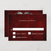 Elégante carte RSVP de mariage d'Halloween (Devant / Derrière)