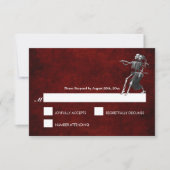 Elégante carte RSVP de mariage d'Halloween (Devant)