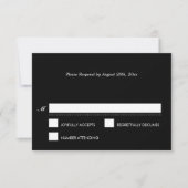 Elégante carte RSVP de mariage d'Halloween (Devant)