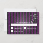 Elégante carte RSVP de mariage d'Halloween (Devant)