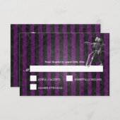 Elégante carte RSVP de mariage d'Halloween (Devant / Derrière)