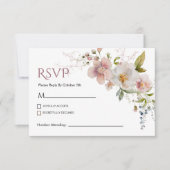 Elégante carte RSVP de mariage Fleur sauvage rusti (Devant)