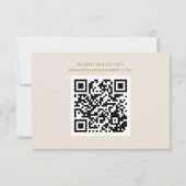 Elégante carte RSVP de mariage Gold Script (Dos)