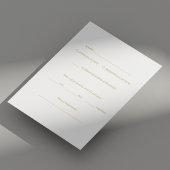 Elégante carte RSVP de mariage Gold Script sur noi