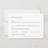 Élégante carte RSVP florale Lavender (Devant)