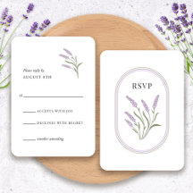 Élégante carte RSVP florale Lavender