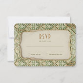 Elégante carte RSVP Mariage Art Nouveau (Devant)