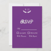 Élégante carte RSVP Monogram Purple Jewel Tone (Devant)