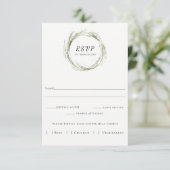 Elégante carte RSVP Pampas Grass Wreath Wedding (Debout devant)