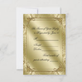 Elégante carte RSVP photo 50e anniversaire de Mari (Dos)