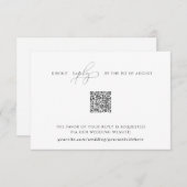 Élégante carte Rsvp simple avec code QR (Devant / Derrière)