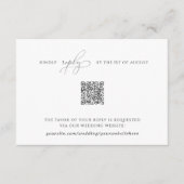 Élégante carte Rsvp simple avec code QR (Devant)