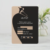 Elégante carte RSVP Swan (Debout devant)