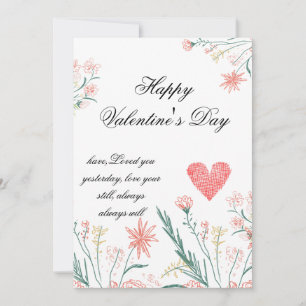 Elégante carte Saint-Valentin -
