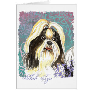 Elégante carte Shih Tzu