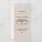 Elégante carte Signet de service funéraire (Dos)